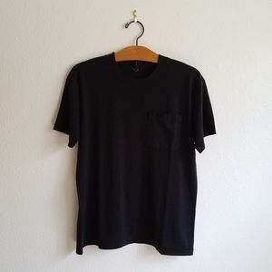 Vintage Single Stitch Black Blank Pocket Tee